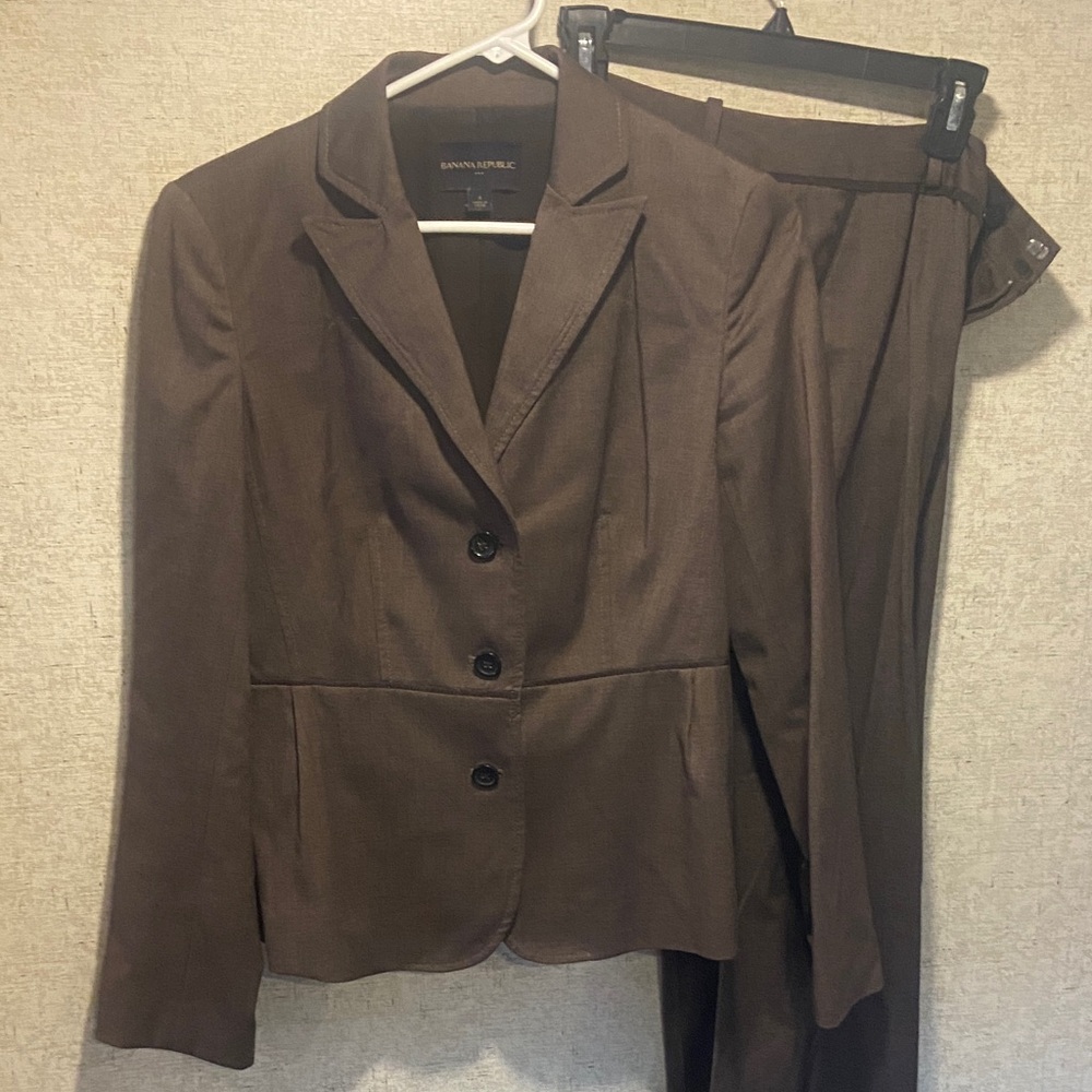 Banana Republic Chocolate Brown Suit Set